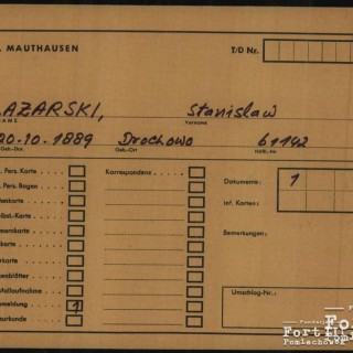 Okładka (koperta) akt z KL Mauthausen